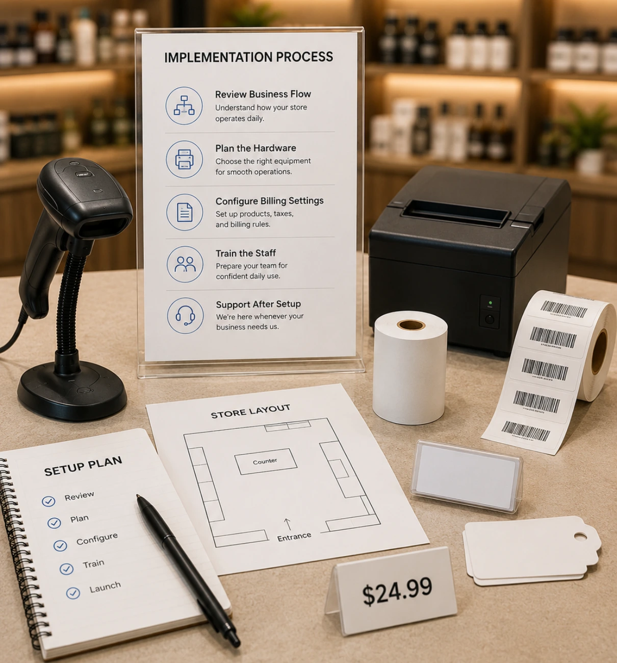 POS setup process 