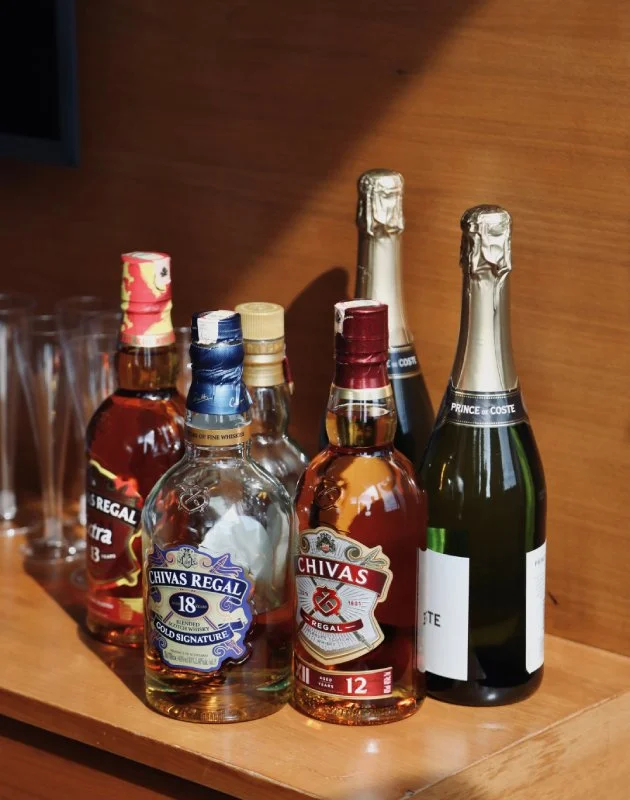 Liquor store bottles