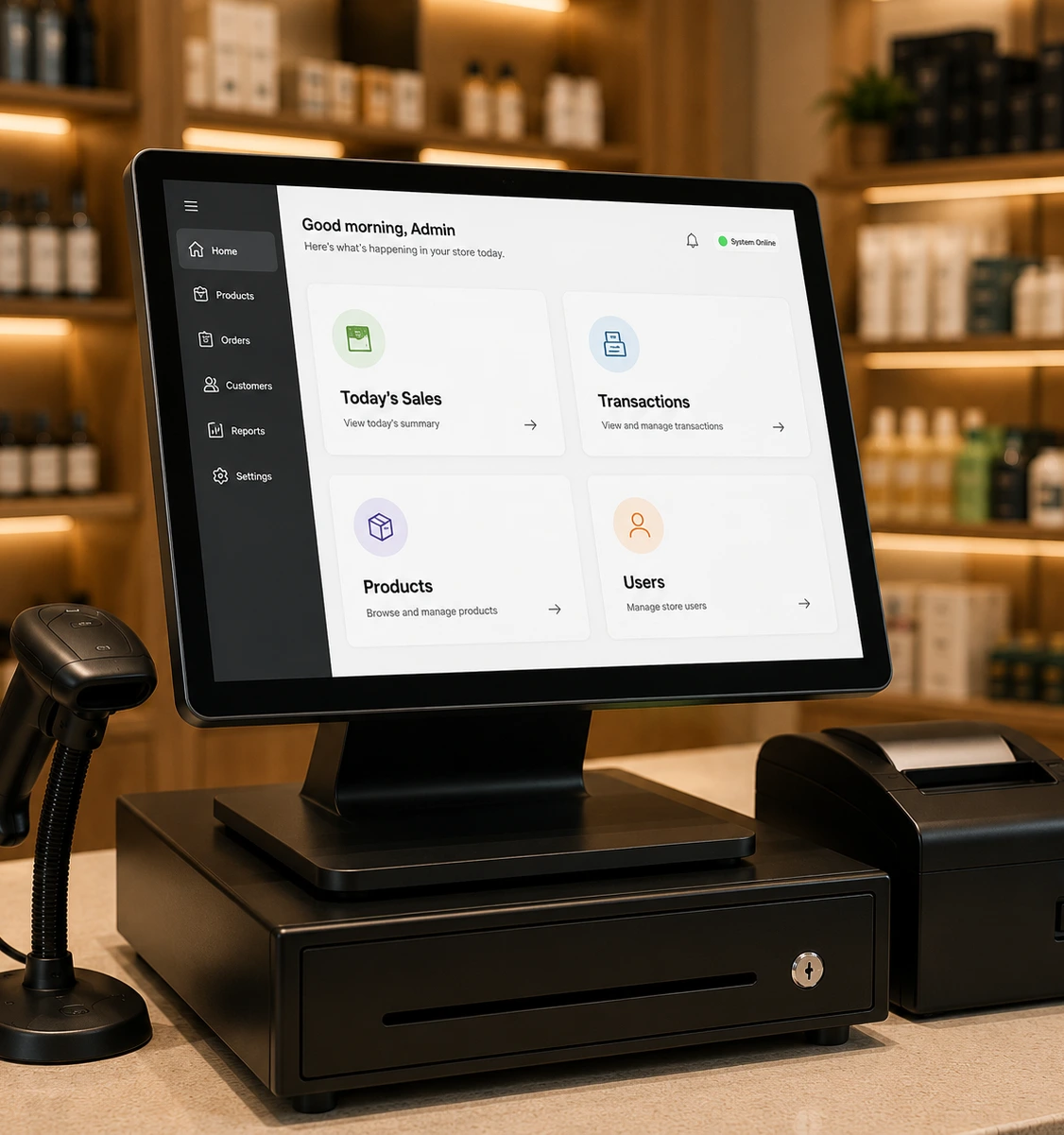 Local POS dashboard 