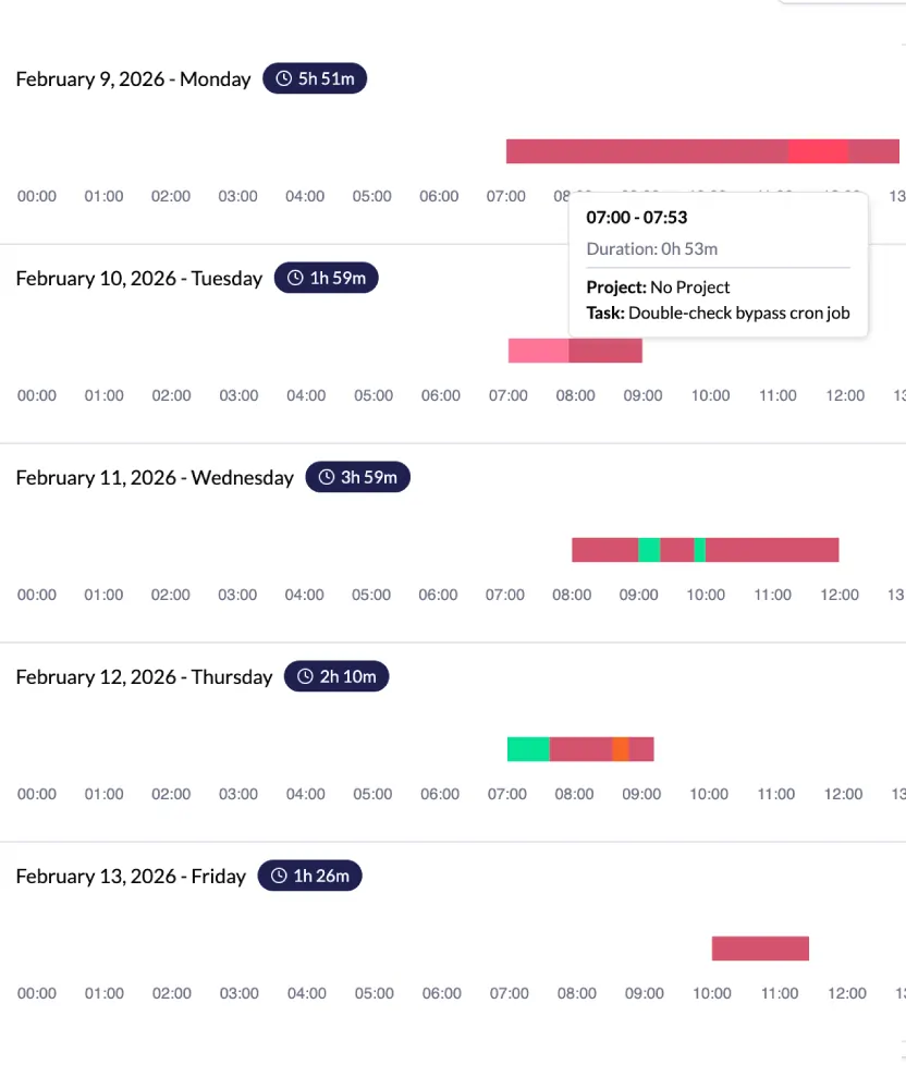 Employee Productivity time on project