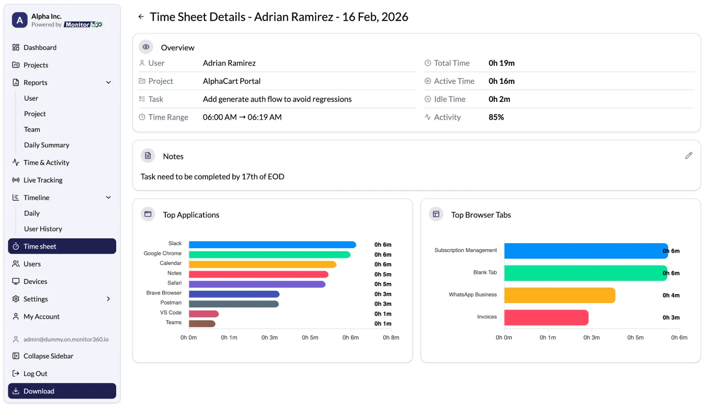 time tracking software for employees