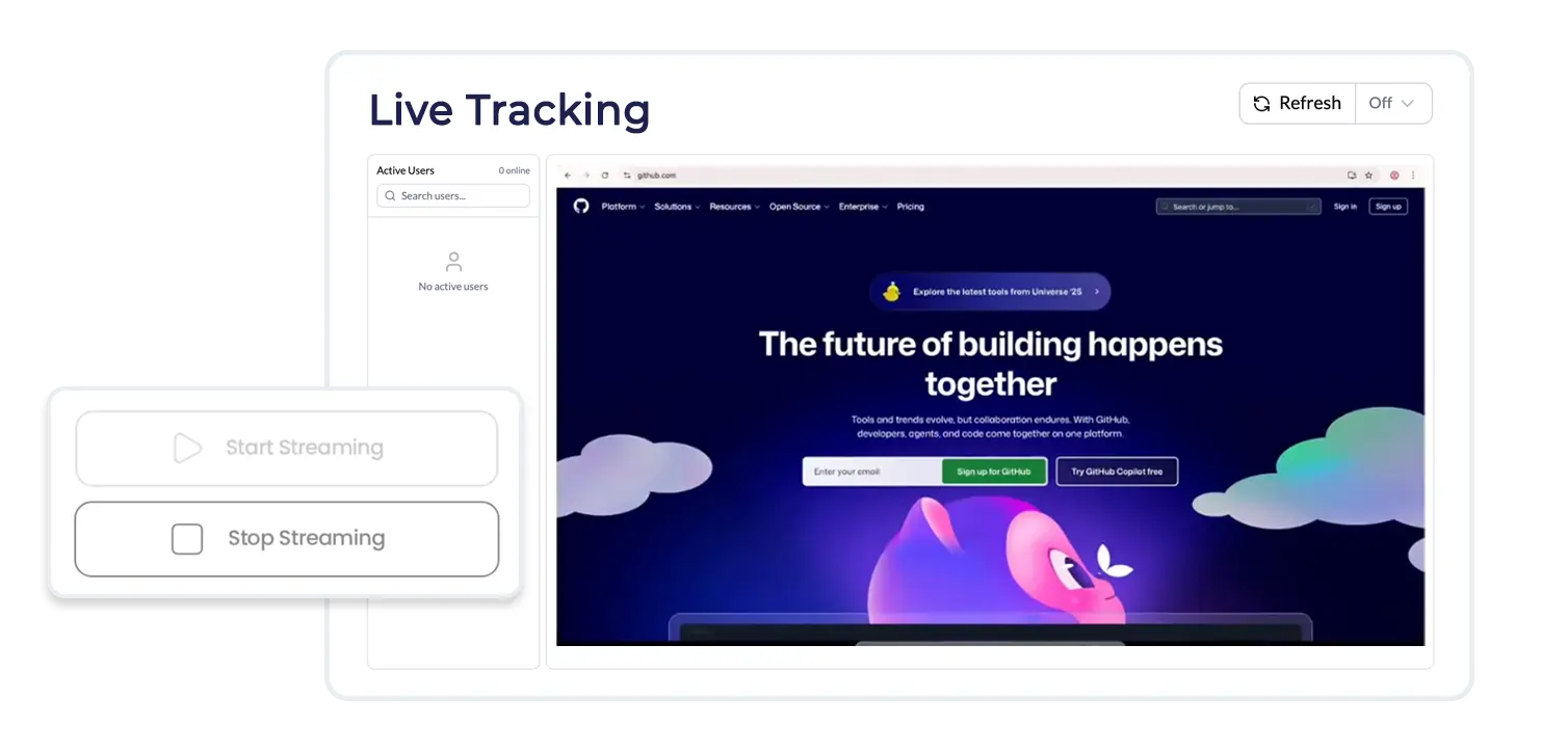 Live employee computer screen monitoring software
